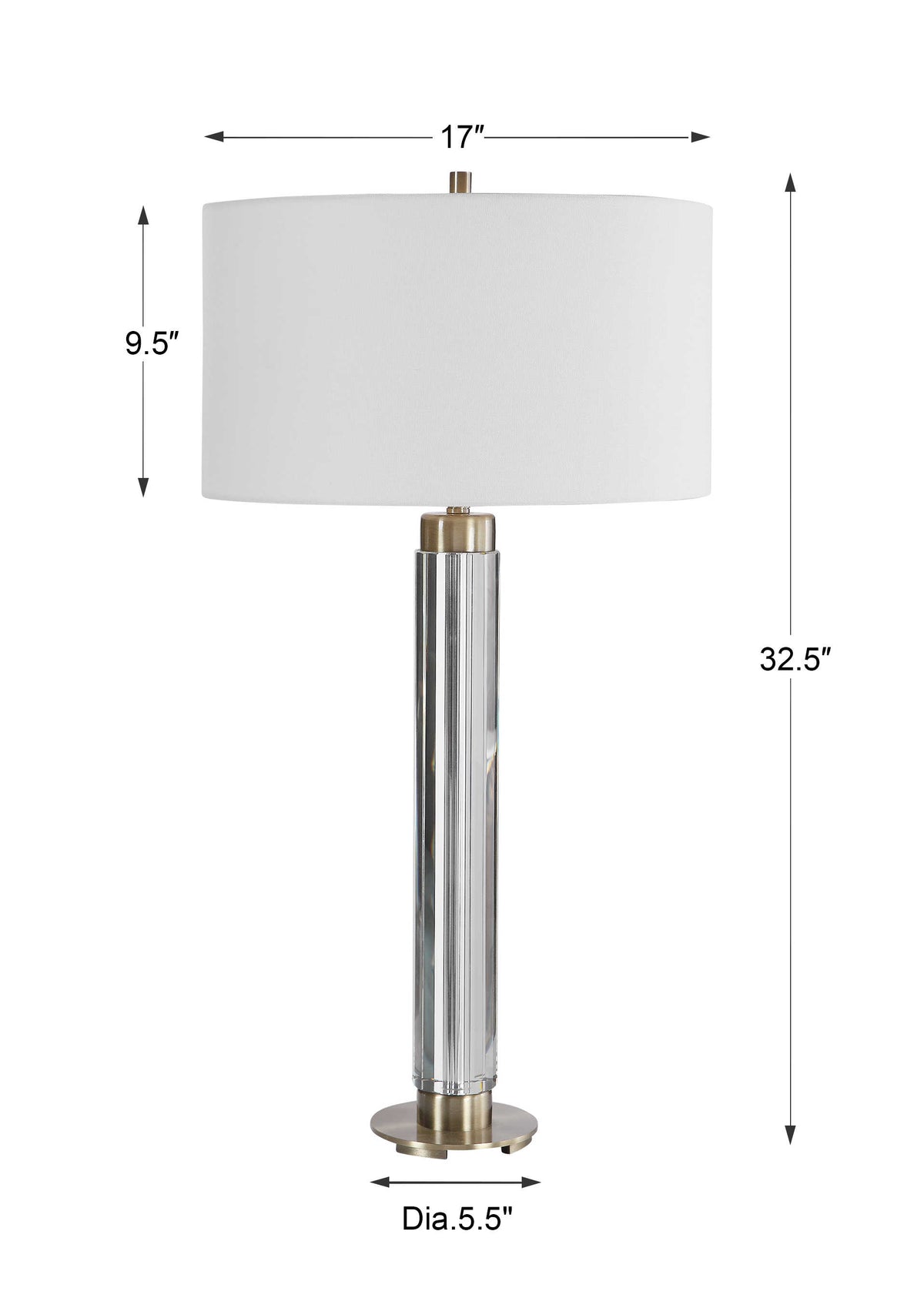 Ava Crystal & Gold Table Lamp