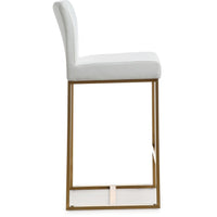 Moriah White Gold Steel Counter Stools (Set of 2) - Luxury Living Collection