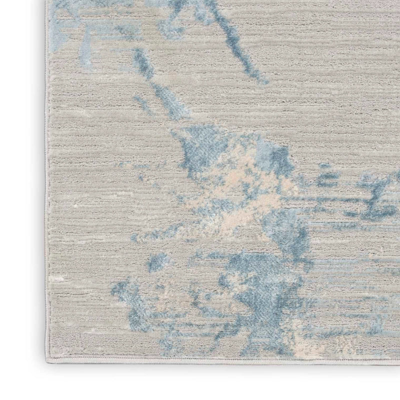 Eloise Abstract Floral Grey & Blue Area Rug