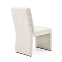 Alodia Modern Beige & Gold Dining Chair (Set of 2)