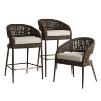 Juri Outdoor Charcoal Brown Bar Stool