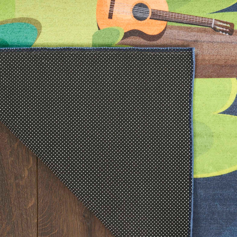 Camping Navy Multicolour Area Rug
