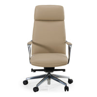 Ollie Modern Tan Vegan Leather Office Chair