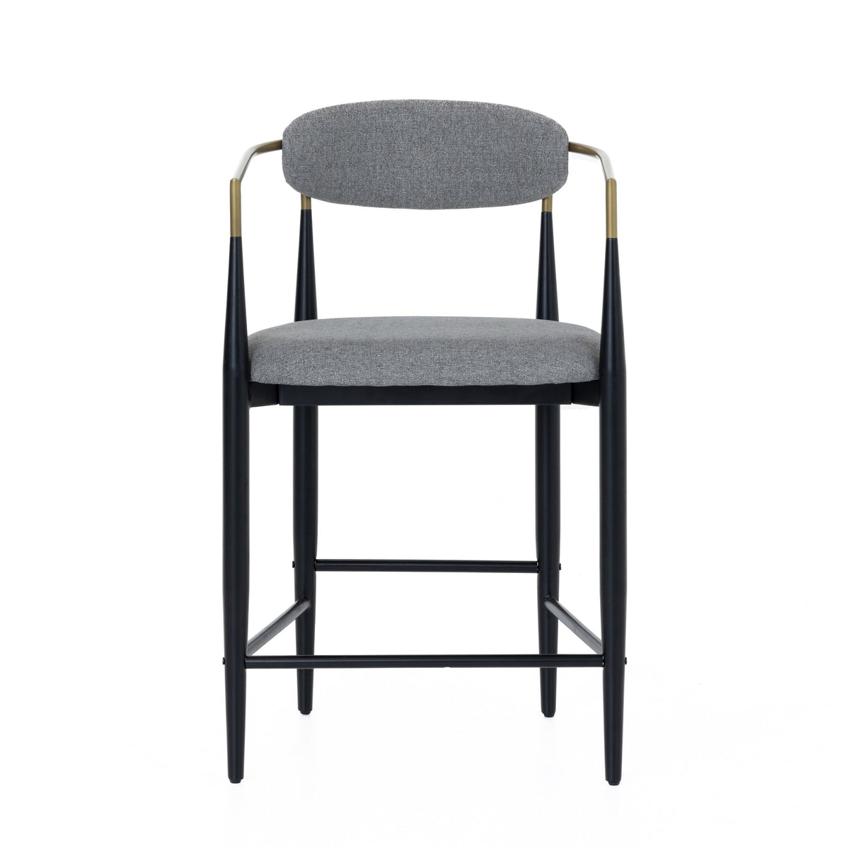 Nicole Medium Grey/Gold & Black Counter Stool