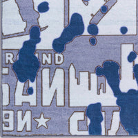 Skateboarders Blue Area Rug