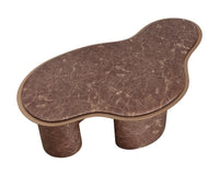 Isola 55" Faux Marble Concrete Indoor Outdoor Coffee Table