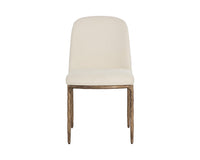 Nestor Cream Performance Fabric & Antique Brass Dining Chair (Set of 2)
