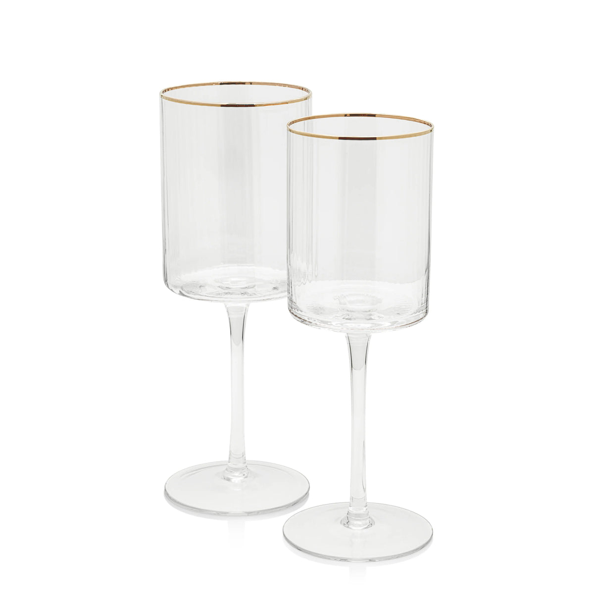 Optic Red Wine Glass with Gold Rim - Set of 12 (Copy)
