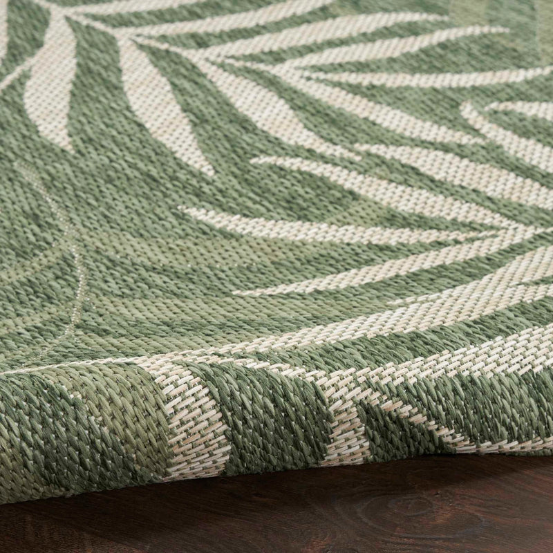 Annaleisa Indoor/Outdoor Green & Ivory Area Rug - Elegance Collection