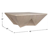 Arti 42" Square Modern Mango Wood Coffee Table