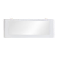 Hollywood 56" White Desk with LED Panel Vanity Mirror (2 Sizes Available)