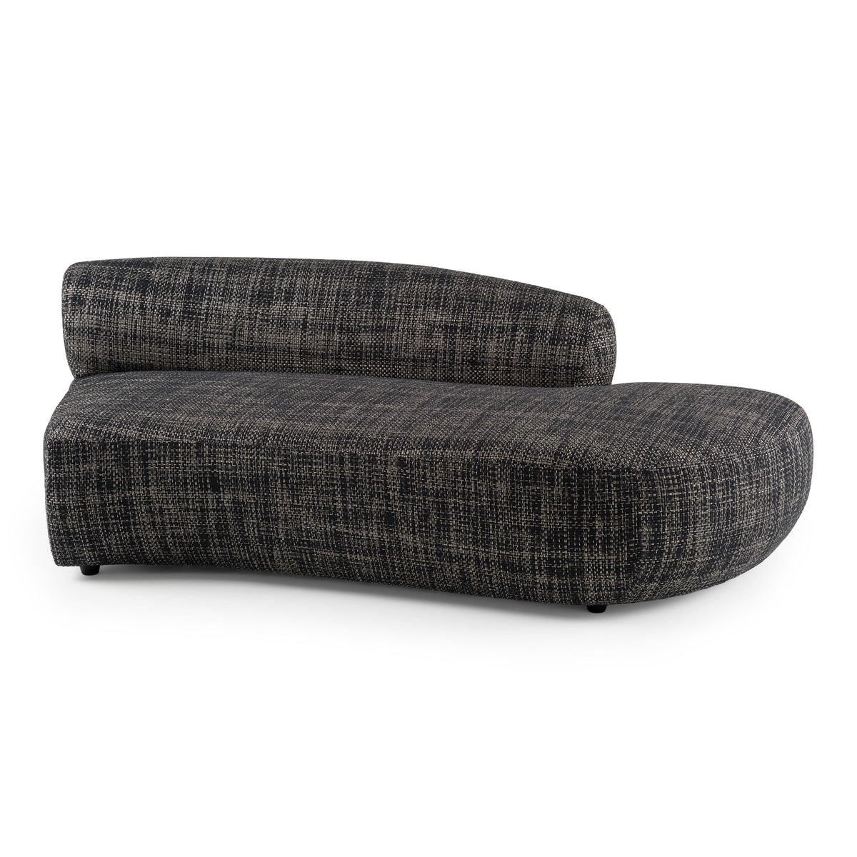 Daytenne 140" Modern Dark Grey Curved Sectional Sofa