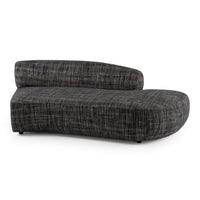 Daytenne 140" Modern Dark Grey Curved Sectional Sofa