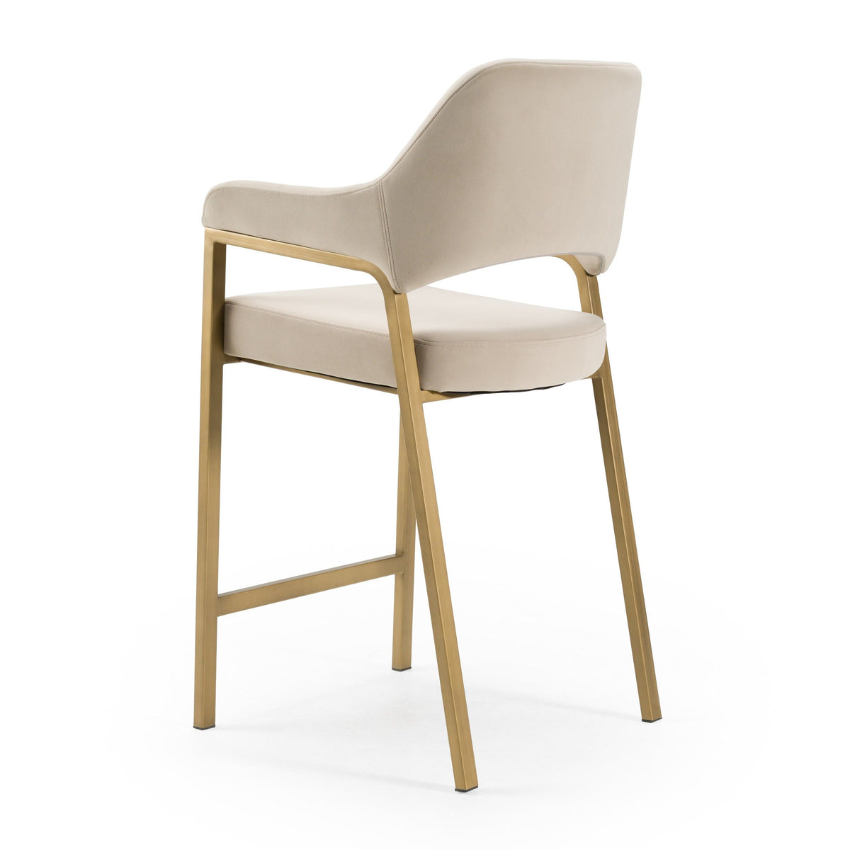 Alice Modern Beige & Gold Counter Stool