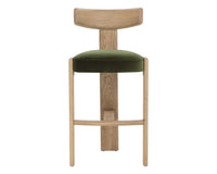 Horton Rustic Oak & Forest Green Bar Stool