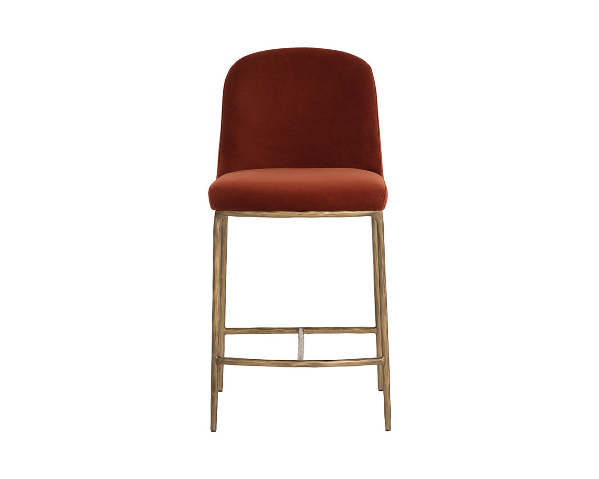 Nestor Rust & Antique Brass Counter Stool