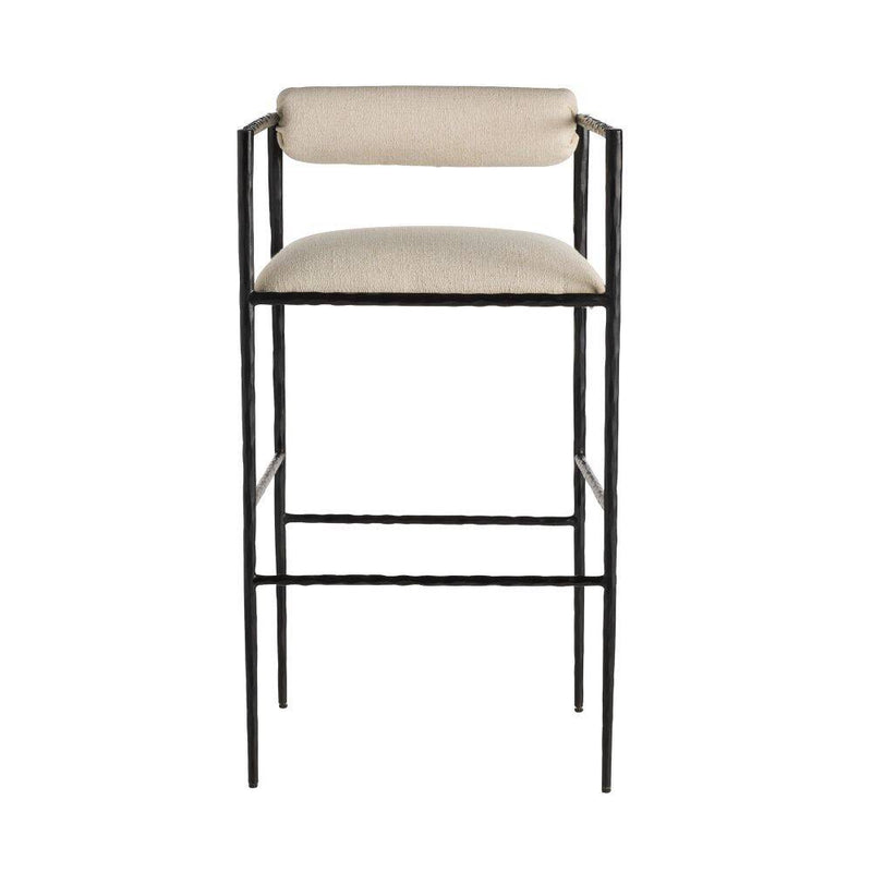 Musa White Performance Fabric Bar Stool