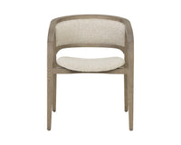 Arco Oatmeal Solid Ash Wood Dining Armchair