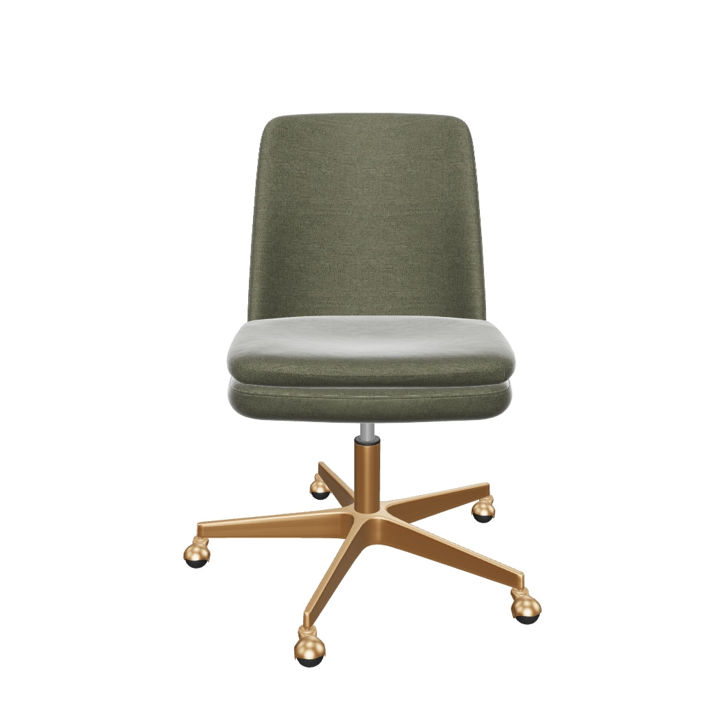 Berget Olive Green & Gold Desk Chair