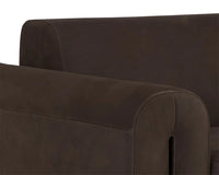 Romer Cocoa Leather & Gold Accent Chair