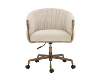 Olma Taupe Oatmeal & Bronze Desk Chair