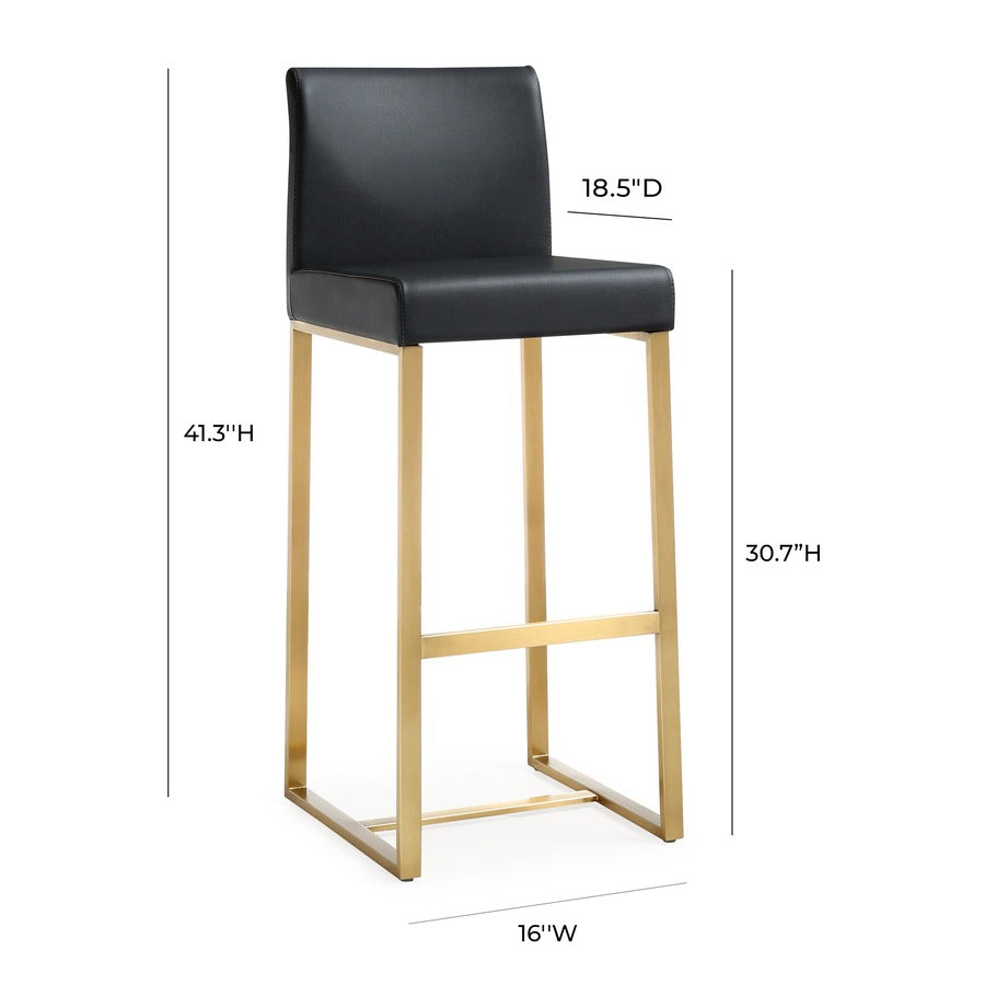 Moriah Black Gold Steel Barstools (Set of 2) - Luxury Living Collection