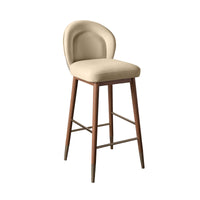 Elouise Cream Velvet Bar Stool - Luxury Living Collection