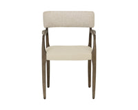 Guardi Oatmeal Fabric & Faux Leather Dining Chair
