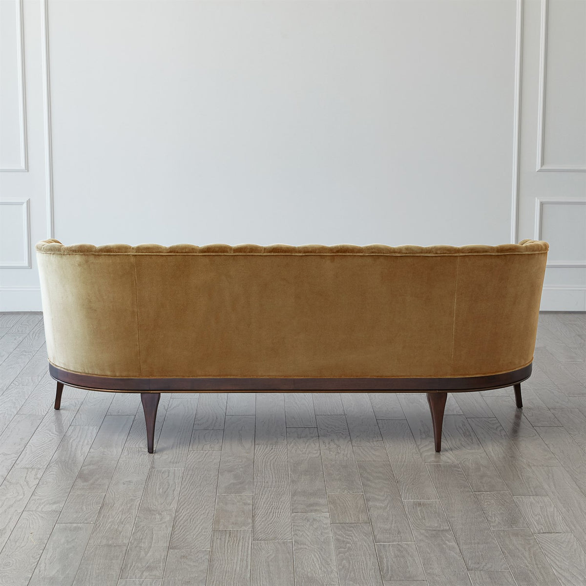 Channel 80" Toast Velvet Back Sofa