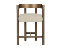 Manolo Oatmeal, Chocolate Ash & Antique Brass Counter Stool