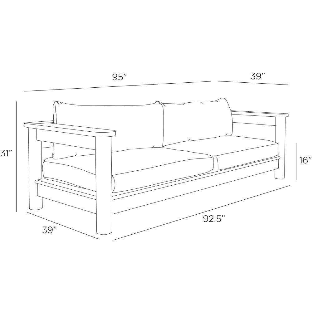 Caldwell 95" Performance Bouclé Outdoor Sofa