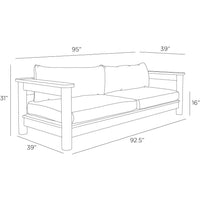 Caldwell 95" Performance Bouclé Outdoor Sofa