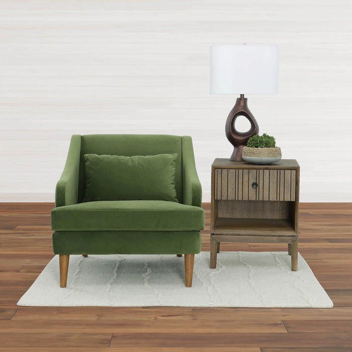 Brittlyn Green Velvet Accent Chair