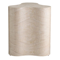 Jojo Light Beige Burl Oak End Table