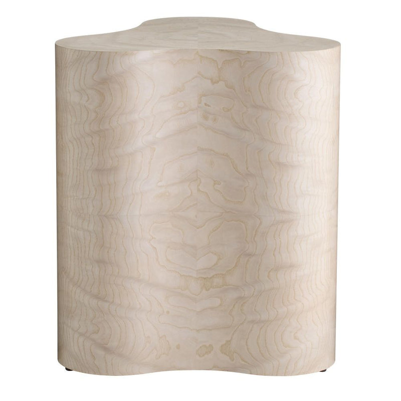 Jojo Light Beige Burl Oak End Table