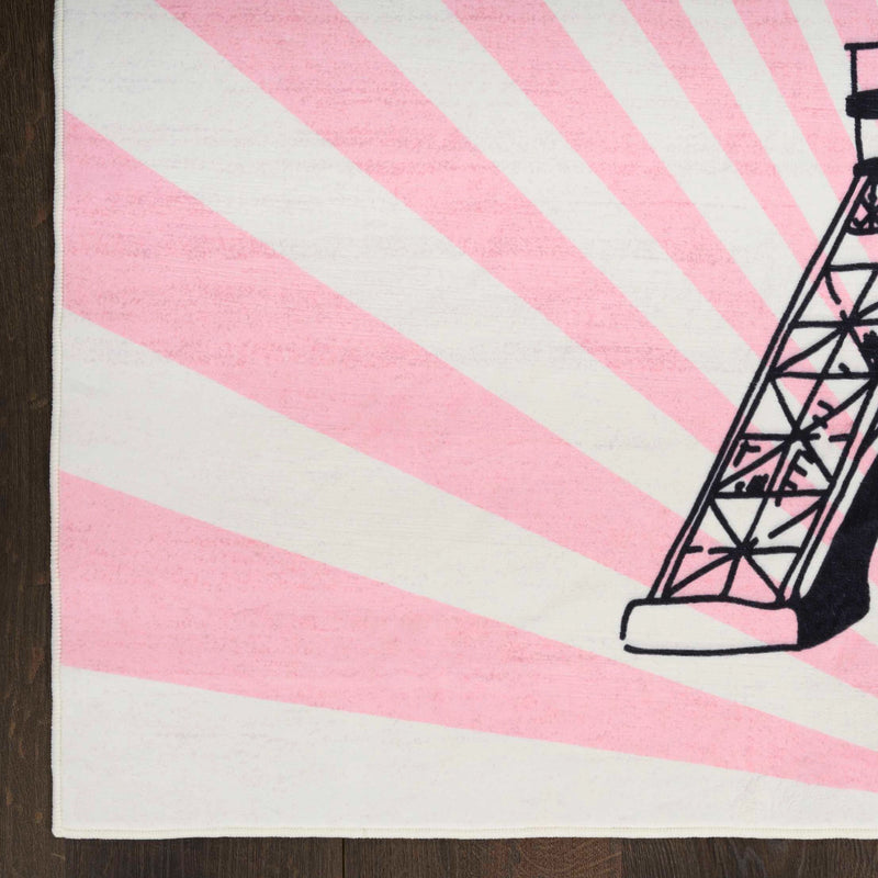 Eiffel Tower Pink Area Rug
