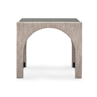 Teresa Beige Performance Chenille Game Table and Two Ottomans Set