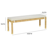 Eden Cream Linen Bench