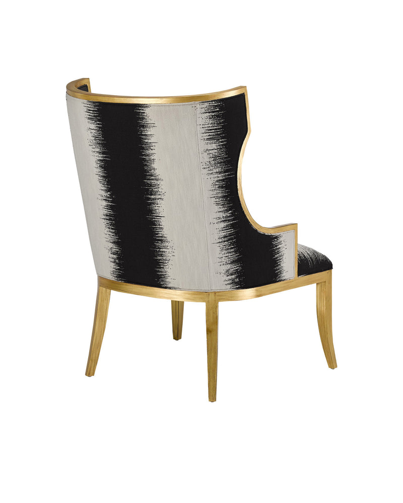 Garson Gold & Fresh Fine Linen Accent Chair