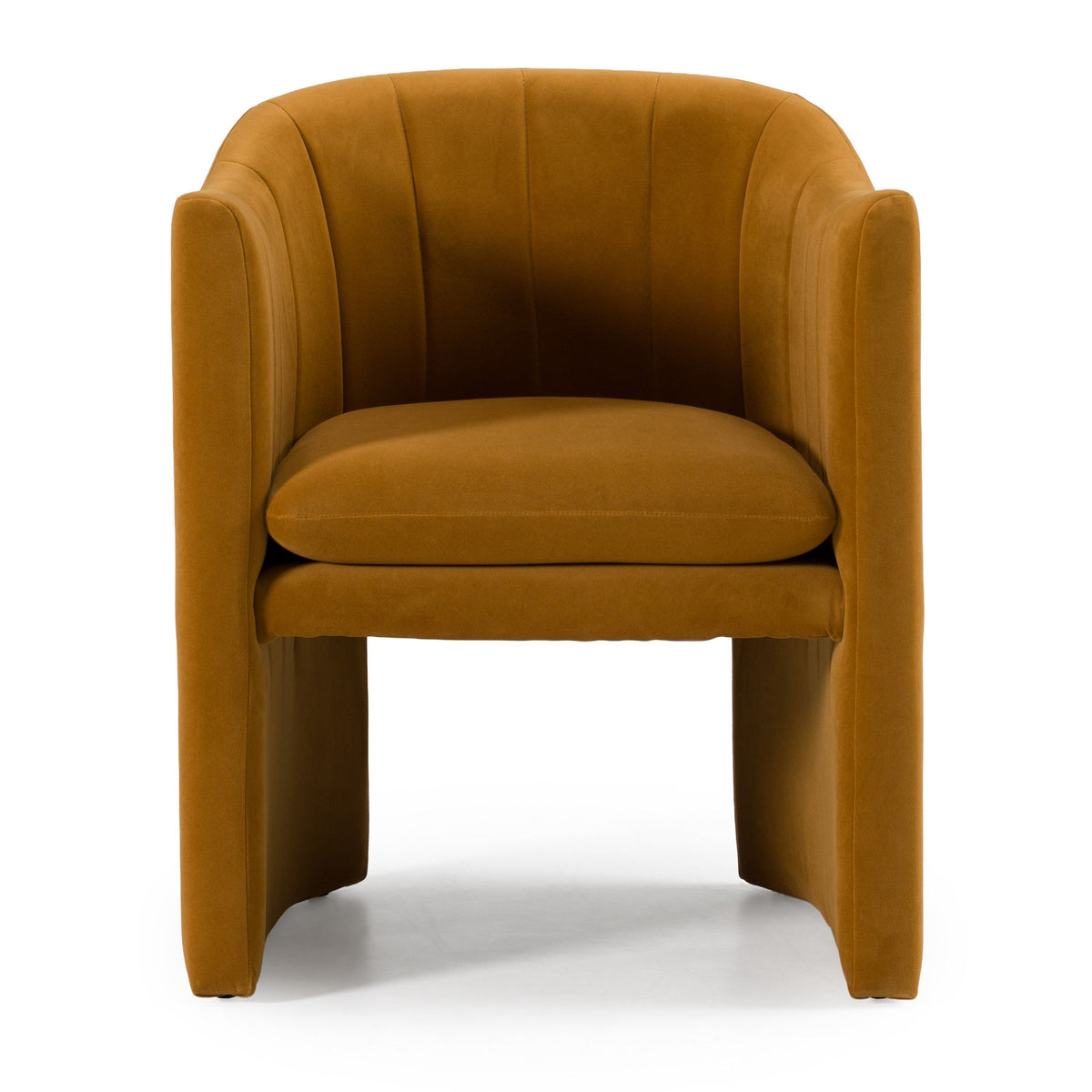 Akiko Modern Burnt Orange Fabric Dining Chair