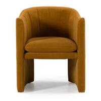 Akiko Modern Burnt Orange Fabric Dining Chair