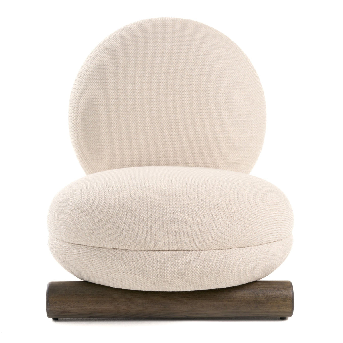 Linten Contemporary Off-White Fabric Accent Chair