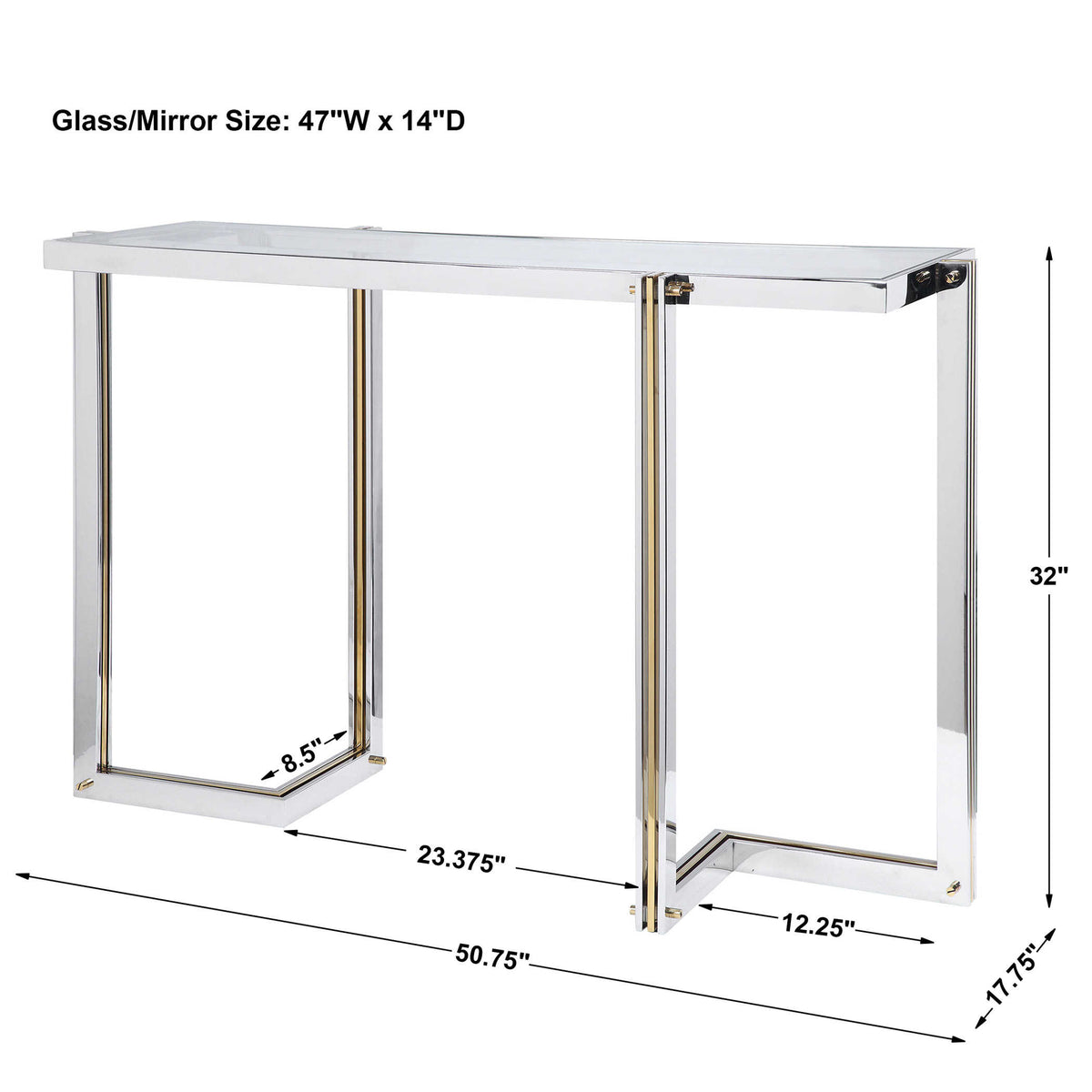 Anya Silver & Gold Console Table