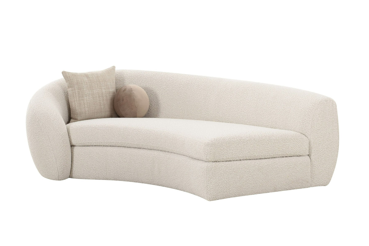 Arona Modern Off-White Curved Sectional Sofa