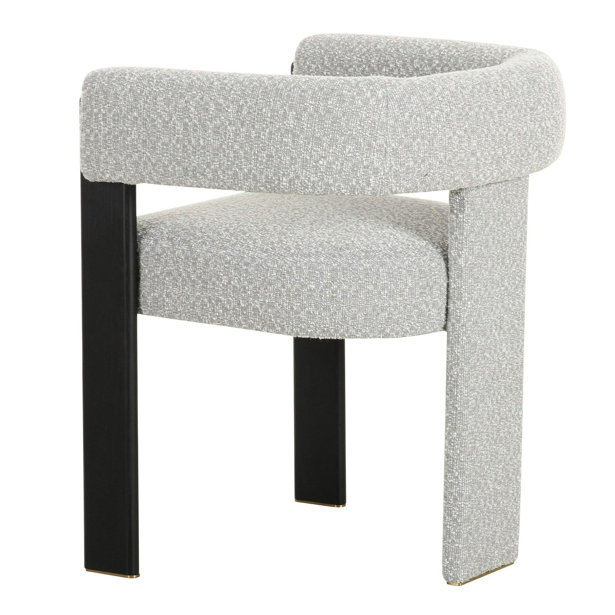 Braxton Modern Light Grey Fabric & Black Dining Chair