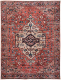 Ruby Rust Multicolour Washable Area Rug