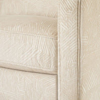 Vincent 80.5" Textured Ivory & Dark Walnut Sofa