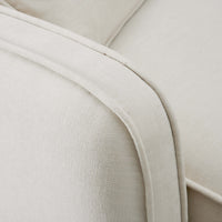 Travie 111.9" Sand Upcycled Performance Linen 4-Piece Modular Sectional