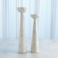 Sarah White Round Top Candle Holder (2 Sizes Available)