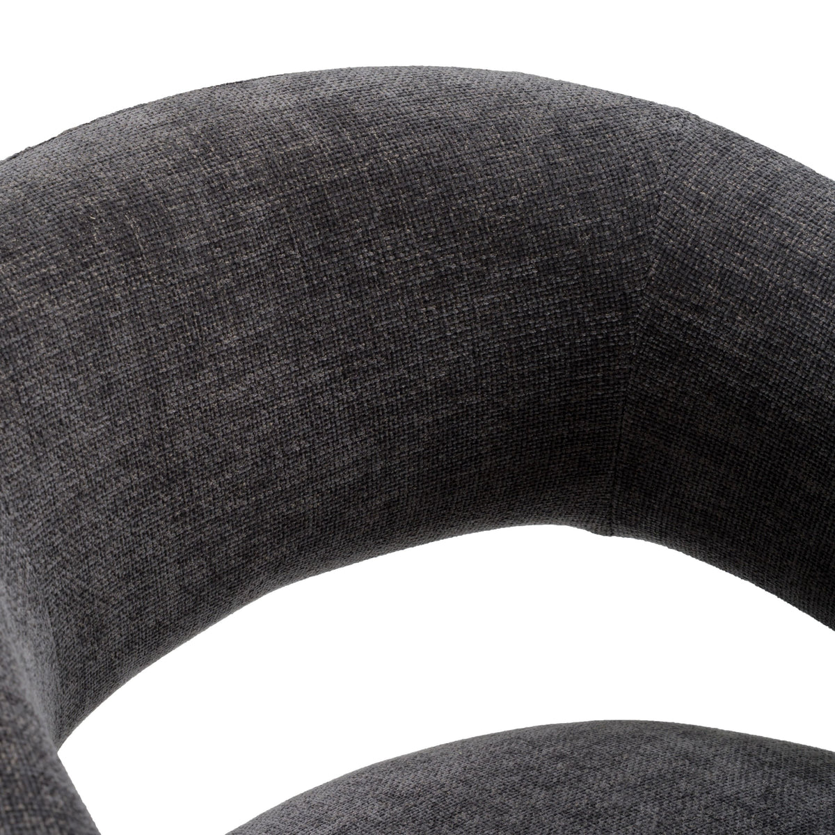 Gastra Modern Dark Grey Fabric Dining Chair